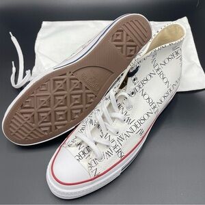 Converse High-Top Sneakers White Black JW ANDERSON Canvas